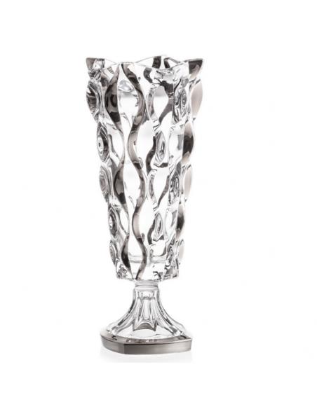 Wazon kryształ Bohemia Samba Platinum 40,5cm