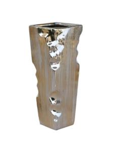 Wazon ceramiczny 25,5cm kwadrat złoty YD23B0079-2C