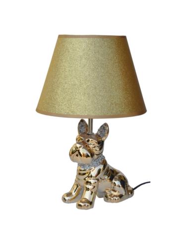 Lampa z abażurem pies złota 41cm YD23A20501C