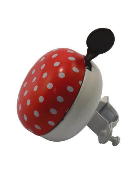 Dzwonek rowerowy KLS Bell 80 czerwone kropki