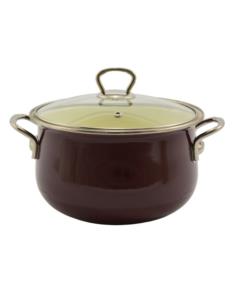 Garnek emalia 20cm 3,8L z/p Luca fiolet