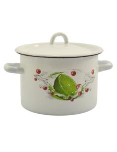 Garnek emalia 18cm 3L z/p Limonka