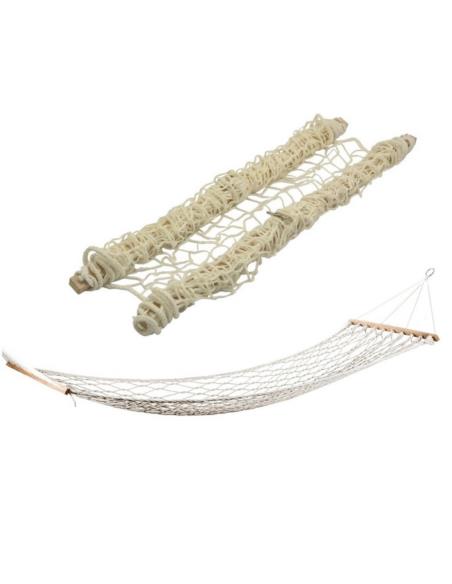 Hamak siatka drewno 200x80 udźwig 100kg