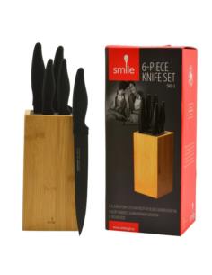 Noże w bloku 5 elementów Smile SNS-5