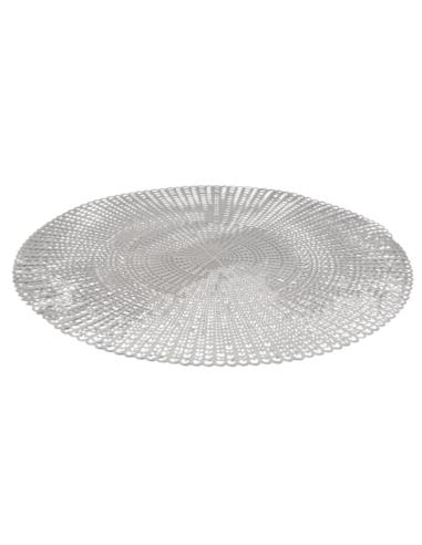 Mata 40cm tworzywo srebrna