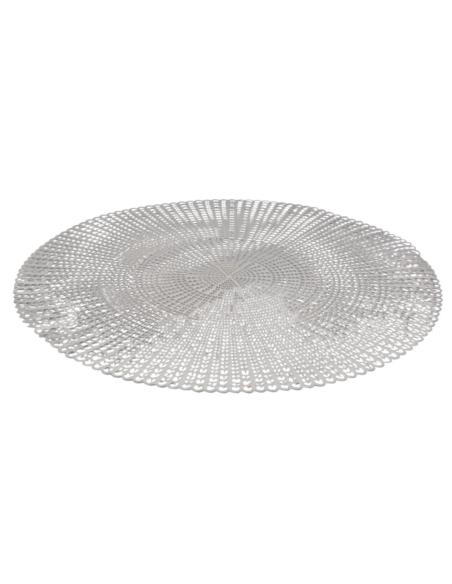 Mata 40cm tworzywo srebrna