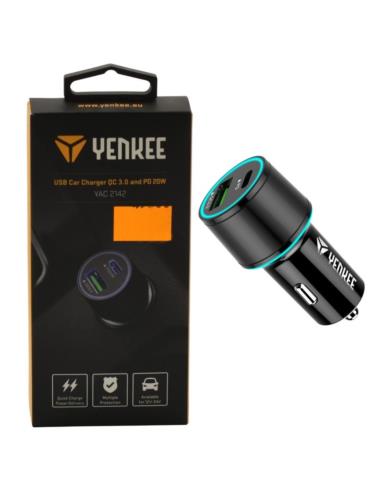 Ładowarka samochodowa YAC 2142 USB-A 3A USB-C 3A YENKEE 18W