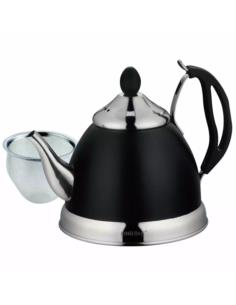 Czajnik zaparzacz z sitkiem 1,0L czarny Kinghoff KH-1538