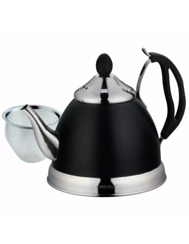 Czajnik zaparzacz z sitkiem 1,0L czarny Kinghoff KH-1538