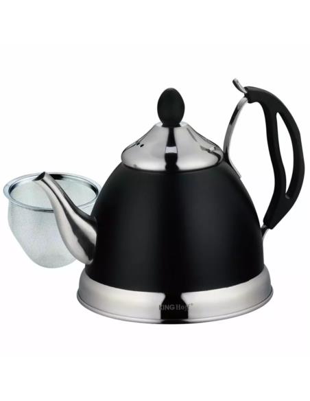 Czajnik zaparzacz z sitkiem 1,0L czarny Kinghoff KH-1538