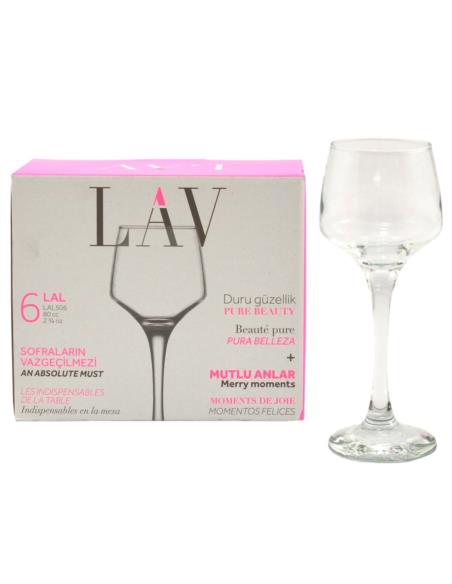 Kieliszki do likieru 80ml 6szt Lav