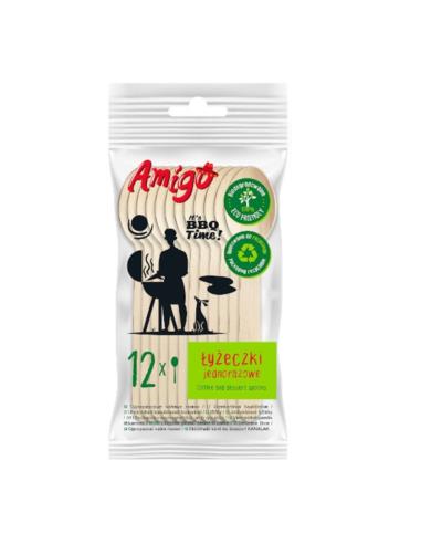 Łyżeczki drewniane 12szt Amigo