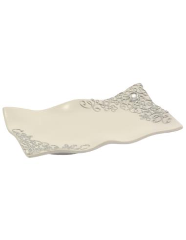 Podstawka ceramiczna falowana 29x16cm C-635ds