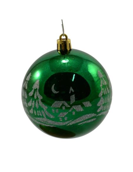 Bombka plastikowa 8cm zielona MRY3386