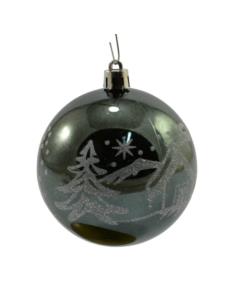 Bombka plastikowa 8cm czarna MRY3390