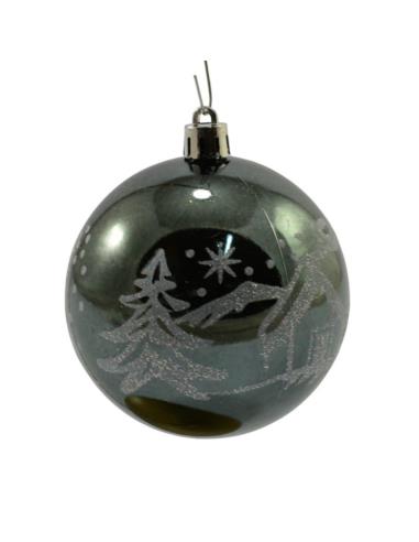 Bombka plastikowa 8cm czarna MRY3390