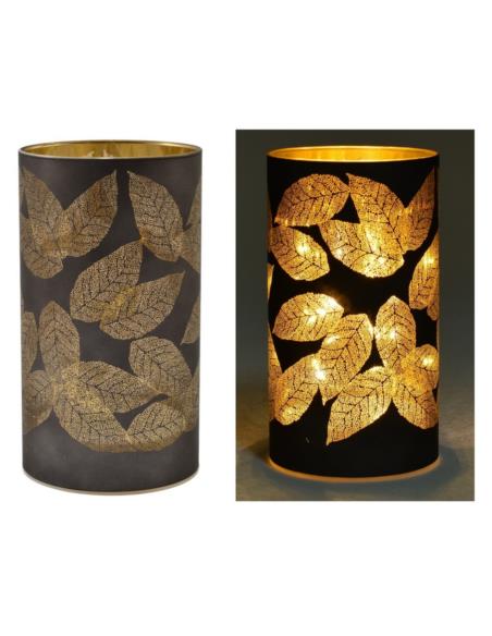 Lampion bożonarodzeniowy Liść LED 9x16cm
