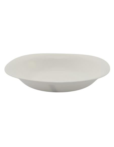 Talerz Elit głęboki 23cm biały szkło hartowane