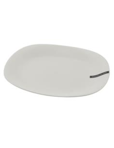 Talerz Elit płytki 28cm biały szkło hartowane