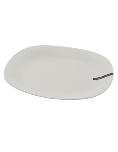 Talerz Elit płytki 28cm biały szkło hartowane
