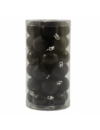 Bombki 30szt 4cm czarne PB630