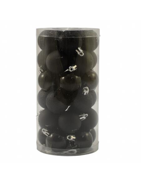 Bombki 30szt 4cm czarne PB630