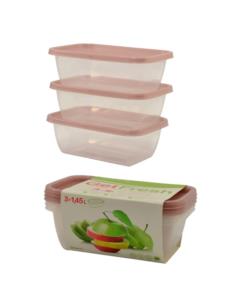 Pojemniki plastikowy do żywności 3x1,45L Fresh mix 2