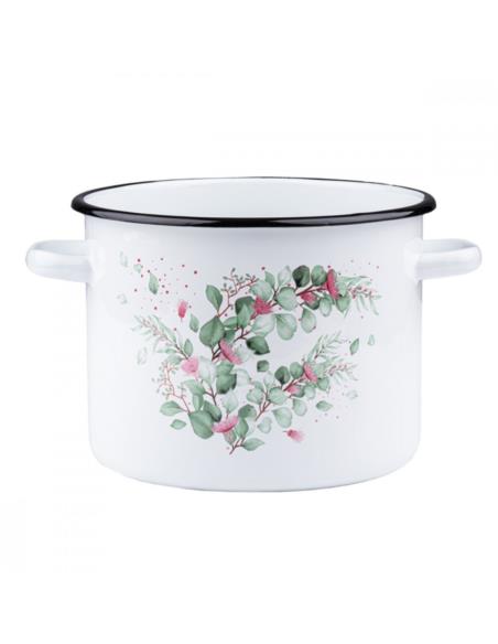 Garnek emalia 22cm 5,5L Eukaliptus