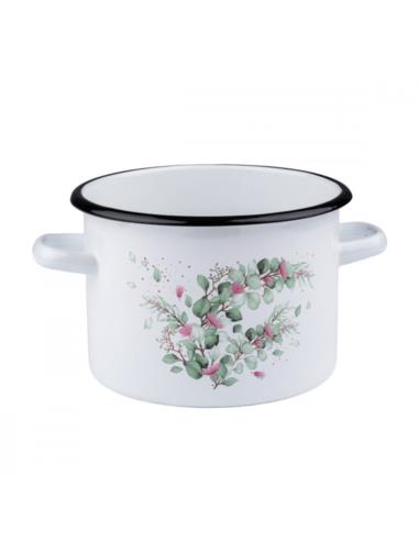Garnek emalia 18cm 3L Eukaliptus