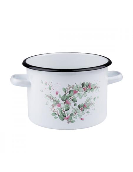 Garnek emalia 18cm 3L Eukaliptus
