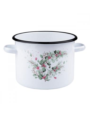 Garnek emalia 20cm 4,5L Eukaliptus