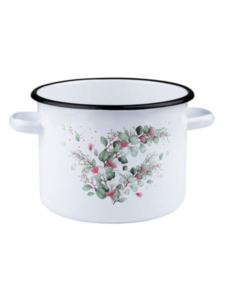 Garnek emalia 20cm 4,5L Eukaliptus