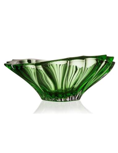 Salaterka kryształ Bohemia Plantica Green 33cm