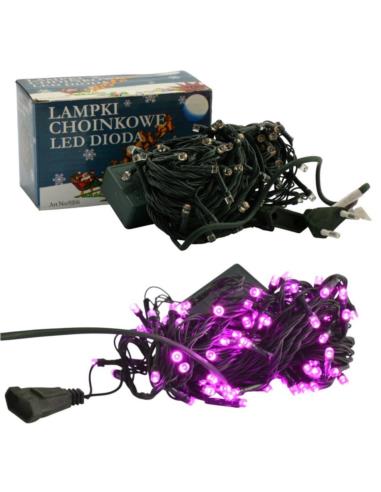 Lampki choinkowe 100 LED fioletowe