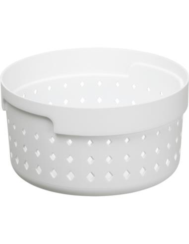 Koszyk-organizer plastikowy okrągły Seoul 13,8x7,3 biały