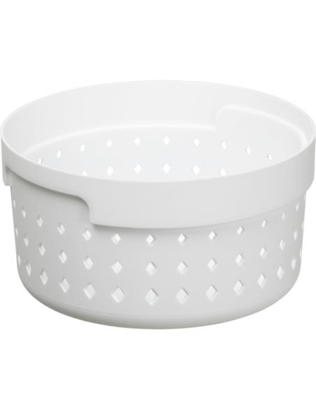 Koszyk-organizer plastikowy okrągły Seoul 13,8x7,3 biały