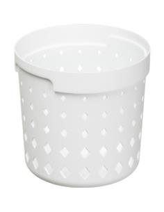Koszyk-organizer plastikowy okrągły Seoul 13,3x12,6cm biały