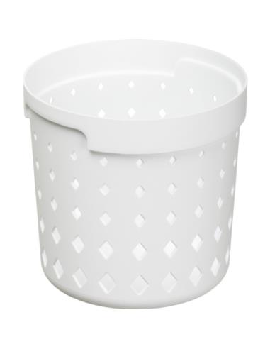 Koszyk-organizer plastikowy okrągły Seoul 13,3x12,6cm biały