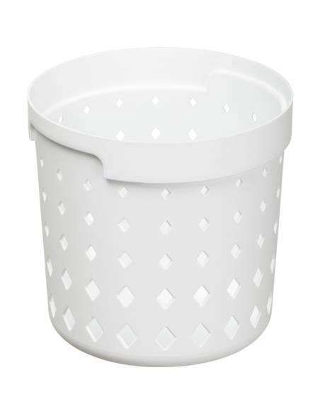 Koszyk-organizer plastikowy okrągły Seoul 13,3x12,6cm biały