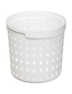 Koszyk-organizer plastikowy okrągły Seoul 16,7x15,8cm biały