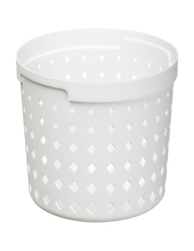 Koszyk-organizer plastikowy okrągły Seoul 16,7x15,8cm biały