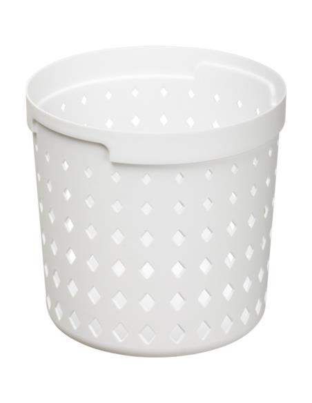 Koszyk-organizer plastikowy okrągły Seoul 16,7x15,8cm biały