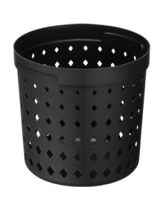 Koszyk-organizer plastikowy okrągły Seoul 16,7x15,8cm czarny