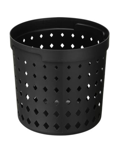Koszyk-organizer plastikowy okrągły Seoul 16,7x15,8cm czarny