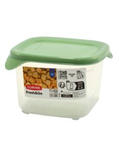 Pojemnik Fresh&Go 0,45L zielona pokrywka kwadrat 263288