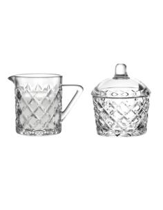 Cukiernica szklana z pokrywką Karo 210ml z mlecznikiem 200ml