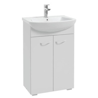 Szafka stojąca z umywalką Defra PIK D55 ktv zestaw biały