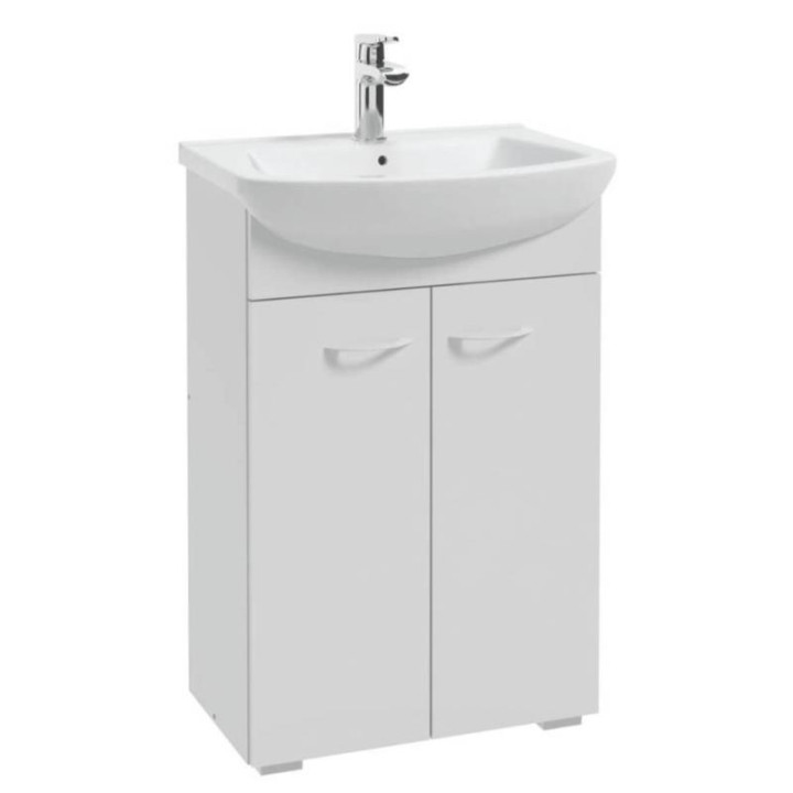 Szafka stojąca z umywalką Defra PIK D55 ktv zestaw biały