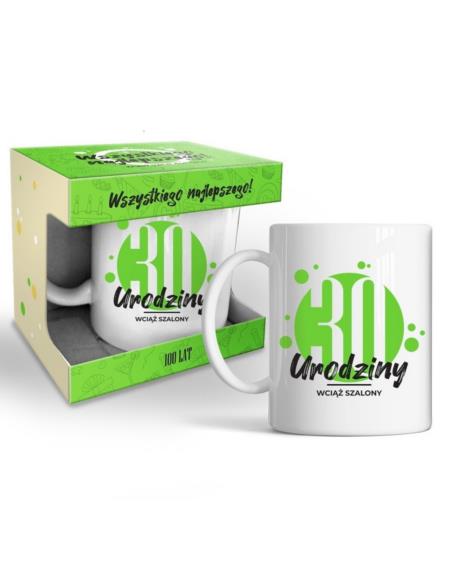 Kubek 320ml "30 urodziny" zielony