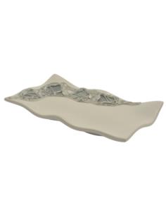 Podstawka ceramiczna falowana 29x16cm C-635w witraż